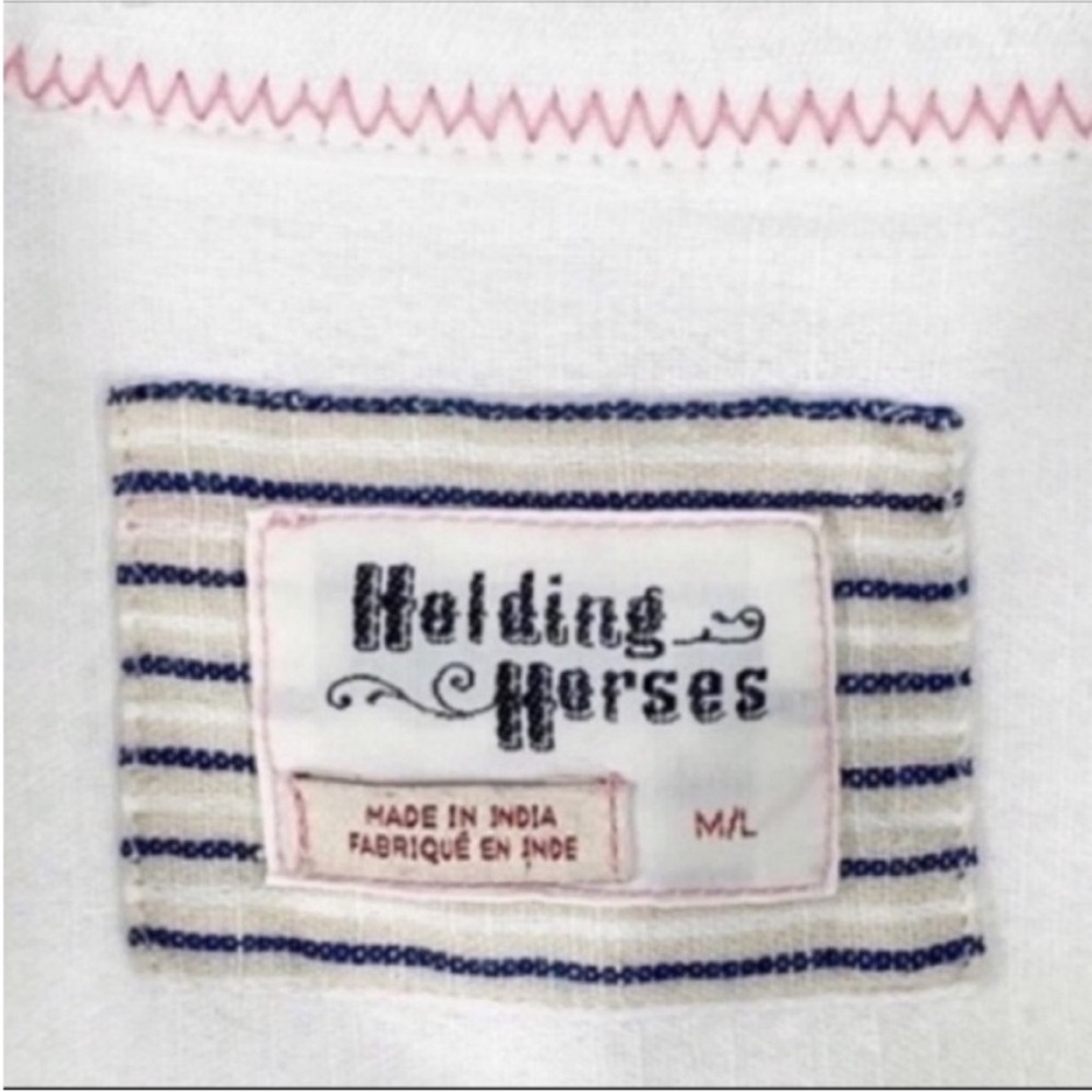 HOLDING HORSES - striped tunic top M/L - Picture 10 of 12